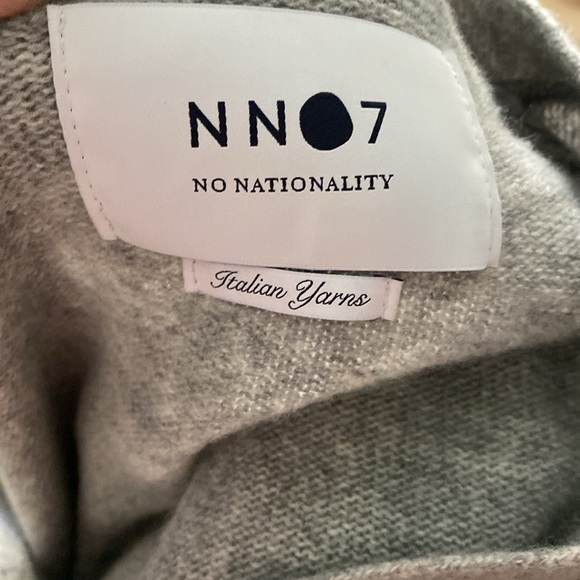 NN07 no nationality Bjorn 100% Wool Cardigan gray Italian yarn XXL - Picture 2 of 8